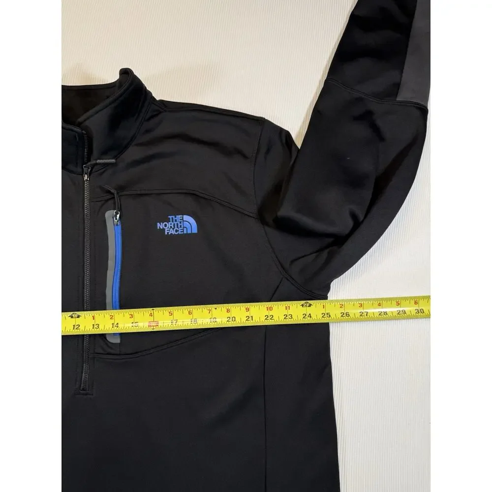 The North Face Soft Shell Black Jacket Men’s Size 2XL Blue Logo
